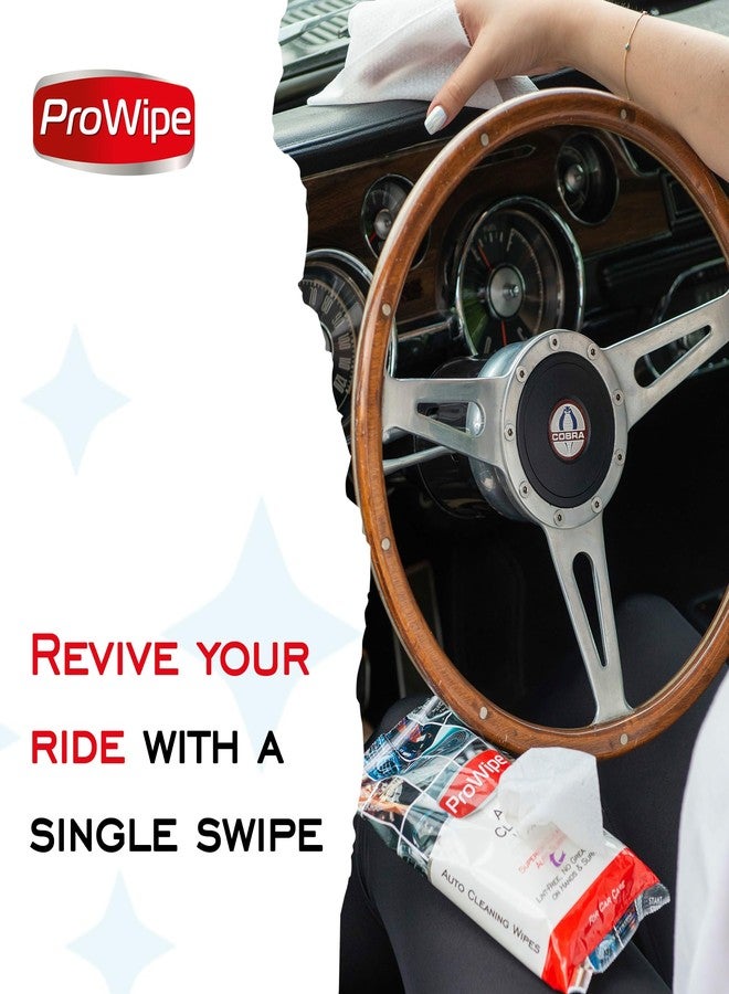 ProWipe Car Cleaning Wipes - Car Interior Cleaner, Dashboard Cleaner, 4x40-160 Count Residue-Free Wipes for Interior Surfaces, From Dashboard to Leather Seats, Must Have Accessories - Image 3